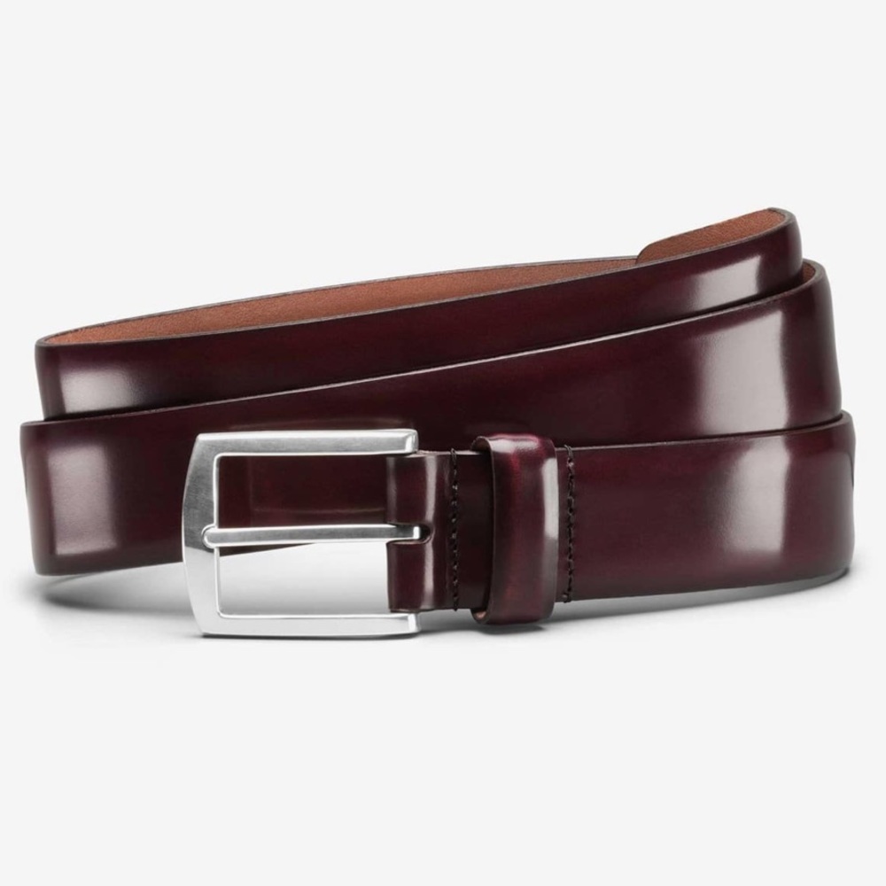 Allen Edmonds burgundy belt